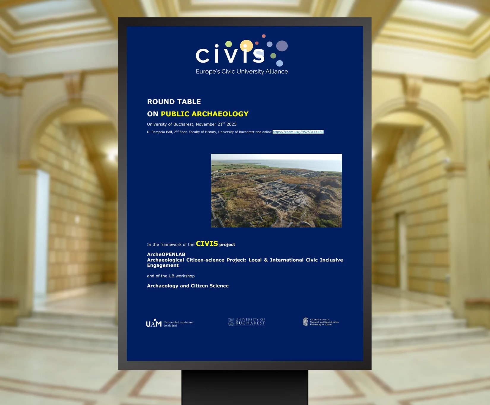 Universitatea București organizează o dezbatere tip masă rotundă pentru proiectul internațional ArcheOPENLAB de știință participativă în arheologie